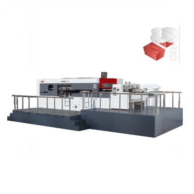 เครื่องตัดกล่องอัตโนมัติ 1500X1105mm Lead Edge Feeding Creasing Machine