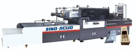 JIGUO TC-1250Q เครื่องตัดมุมและเครื่องกดเส้นแบบฉลาดแบบเต็มเซอร์โว, ความหนาของแผ่นหนัง (mm): 0.03-0.3mm,V การตัดสูงสุด ความเร็วในการทํางาน:15000+ s/h (งานตัดมุมและเพิ่ม)